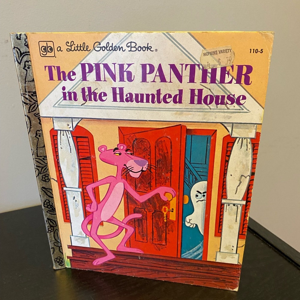 The Pink Panther in the Haunted House Vintage Golden Book